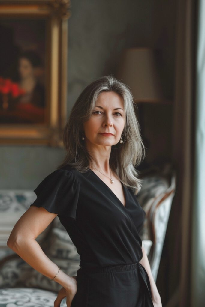 Kobieta po 50. roku życia po zabiegu odmładzającym